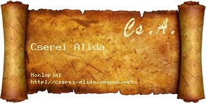 Cserei Alida névjegykártya